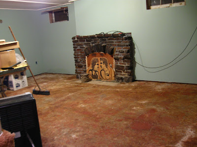 Painting the fireplace, for reals this time